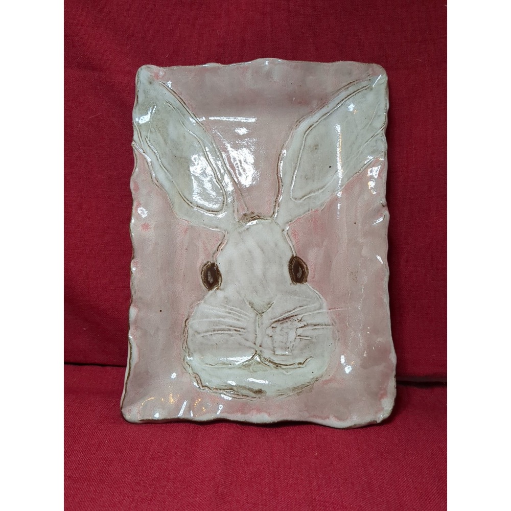 Handmade Pottery Bunny‎ Tray Plate